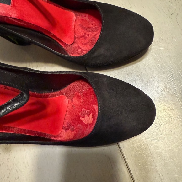 Dolce & Gabbana (37.5) Suede+Silk Brocade Mary-Janes - Picture 7 of 10
